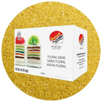 Sandtastik Floral Coloured Sand, 10 lb (4.5 kg) Box, Banana-Coarse grain with natural sparkle throughout