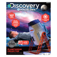 Discovery Mindblown Toy Space and Planetarium Projector-Two projector modes: stationary and moving: the projector is double sided and features two different modes: stationary and moving! The moving side features two layered translucent domes that rotate slowly, projecting moving stars onto any surface for a truly immersive celestial experience! For best viewing results, use the projector in a dark room.