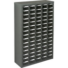 Kleton Kpc-600 Parts Cabinets, Galvanized Steel, 75 Drawers, 23-1/10" x 8-7/10" x 36-9/10", Grey-Colour: Grey