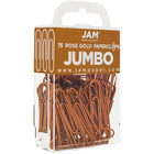 JAM Paper Coloured Jumbo Paper Clips, Large, Rose Gold, 75 Pack (21832059)-Quantity: 75 Paperclips Per Box