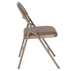 Flash Furniture HERCULES Series Double Braced Vinyl Folding Chairs - Beige - 4 Pack-Beige Vinyl Upholstery