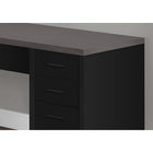 Monarch Specialties 7431 Computer Desk - Black/Grey Top Corner W/ Tempered Glass-Finished on all sides, this space saving black and grey laminate desk with fashionable style for study, writing, or working on your laptop, can be setup anywhere in a room for flexibility.