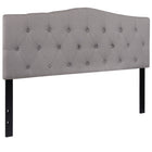 Flash Furniture - Tête de lit Cambridge grand touffetée et rembourrée en tissu gris clair-Tête de lit à panneau