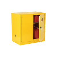 Zenith Safety Flammable Storage Cabinet, 22 Gallon-Double-wall 18-gauge welded steel construction with 1 1/2" air space