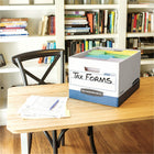Bankers Box R-Kive Letter/Legal Heavy-Duty Storage Box - Blue - 4 Pack-Deep, locking lift-off lid stays in place for secure file storage