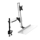 Rocelco EFD Sit To Stand Ergonomic Floating Desk, Black-Made with Premium Metal Finish