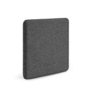 Poppin Fabric Pinboard - 12" x 12" - Dark Grey-Includes removable adhesive strips, magnet, and screws for mounting