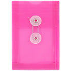 JAM Paper Plastic Envelopes with Button and String Tie Closure, Open End, 4.25 x 6.25, Fuchsia Pink Poly, 24 Pack (473B1fug)-Size: 4.75" x 6.5"