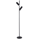 Dainolite - Lampadaire moderne Constance, noir mat avec diffuseur en acrylique givré, 12 W-Noir