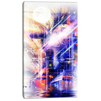 Designart Dancing in the City Street Art Canvas Artwork, (PT3609-16-32)-Print