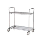 Stainless Steel Standard-Duty Utility Carts, 3-Shelves, 24" x 24" (MW702)-No. of Shelves: 3