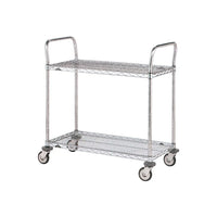 Stainless Steel Standard-Duty Utility Carts, 3-Shelves, 24" x 24" (MW702)-No. of Shelves: 3