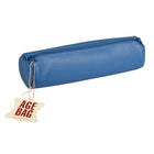 Clairefontaine Age-Bag Round Leather Pencil Case, Blue-Blue