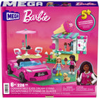MEGA Barbie Convertible and Ice Cream Stand Building Playset - 225 Pieces-Building toy comes with an ice cream machine, different scoop flavours, table, chairs and more