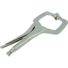 Dynamic Tools 6" Locking Clamp With Swivel Pads-Unique release lever design prevents painful accidental pinching of hands and fingers.
