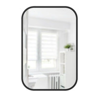 Umbra Hub Mirror Rectangle 24" x 36" - Black-If you're living in a smaller space Hub can trick the eye into making it appear larger, making light bounce around the room
