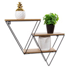 Truu Design Decorative Triangle Wooden Wall Shelf, 15.5 x 18.5 inches, Black-Display: easy installation, simply hang it on any wall in your house using the keyhole hooks
