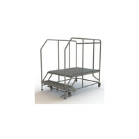 Tri-Arc Mobile Work Platform, 2 Step, 20" x 48" (WLWP123648SL)-Frame Material: Steel