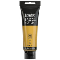 Liquitex Basics Acrylic Paint 1046234, Gold, 118 mL Tube-Formulated with fine art pigments artist can depend on.