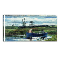 Designart Winslow Homer, The Blue Boat Canvas Art Print, (PT5021-40-20)-Print