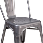 Flash Furniture Clear Coated Metal Indoor Stackable Chair-Clear Coated Powder Coat Finish