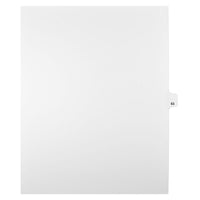 Mark Maker Legal Exhibit Index Tab White Single Tabs, 1/25th Cut, Letter Size, No Holes, Number 63, 25 Pack-White Single Tabs, 1/25th Cut