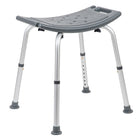 Flash Furniture HERCULES Series Adjustable Grey Bath & Shower Chair with Non-slip Feet-Textured Seat reduces slipping