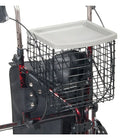 Drive Medical 3 Wheel Rollator Walker with Basket Tray and Pouch, Flame Red-Comes standard with basket, tray and pouch