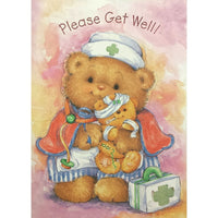 Rosedale 5" x 7" Juvenile Get Well Greeting Cards And Envelopes, 12 Pack (17251)-Printed on premium uncoated card stock