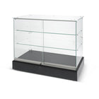 Can-Bramar Econoline Frameless Glass Showcase with Two Shelves - 48" D x 20" W x 38" H-360 degree vision of products