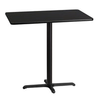 Flash Furniture – Table bistro en stratifié noir de 30 x 42 po avec base de 22 x 30 po (XUBK3042T2230B)-Table d'hospitalité à hauteur de bar