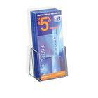Azar Displays Counter Trifold Brochure Holder, 50 Pack (252012-50PK)-Clear