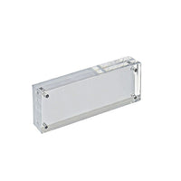 Azar Displays 3" x 8" Vertical/Horizontal Block Acrylic Sign Holder, Clear (104431)-Used to display graphics vertically and horizontally