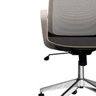 CB Office Workex Mesh Office Chair With Polished Aluminun Base - White-Dimensions: 24.02"W x 24.41"D x 36.61" - 39.57"H