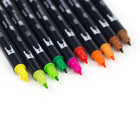 Tombow Dual Brush Pens - Citrus Palette - 10 Pack-Odor-less & Non-bleed Water-based Ink.