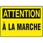 Safety Signs and Identification, Slips, Trips & Falls, Attention; a la Marche, SO927-Language - French