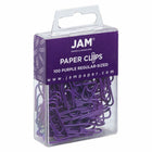 JAM Paper Colored Standard 1" Paper Clips - Purple - 2 Packs of 100-Quantity: 2/pack ( 100 per box )