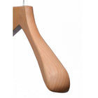 Eddie’s Hang-Up Display Ltd. – Cintre en bois large aux épaules profilées, fini naturel, 12/boîte (106681)-Crochet en chrome pivotant sur 360 degrés