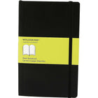 Moleskine Classic Black Hard Cover Large Plain Notebook, 5" x 8-1/4"-Black hard cover
