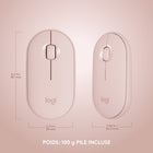 Logitech - MK470 Ensemble clavier et souris sans fil ultra-fin - Rose-Garantie limitée d'un an du fabricant