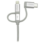 StarTech.com - Câble USB à plusieurs chargements, Lightning, USB-C, Micro-B, tressé, 3,3 pi (LTCUB1MGR)-5