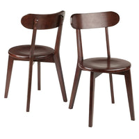 Winsome Wood Pauline 2-Piece Chair Set (94209)-Round Seat Chair