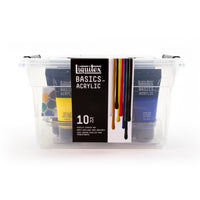 Liquitex Basics Acrylic Starter Set-Basics is for all creatives. For all budgets. It's perfect for all painting techniques including underpainting and sketching. This medium viscosity paint is made with lightfast, artist-quality pigments in an expanded choice of 72 colors.
