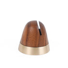 Decent Living Walnut Card Holder With Brass Base-Durable solid brass base