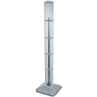 Azar Displays 48" x 4" x 4" Standard 4-Sided Interlocking Pegboard Display Tower, Clear (700225-CLR)-Revolves on a weighted base
