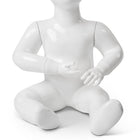 Can-Bramar RPK-3 Infant Abstract Fibreglass Mannequin - Seated Pose - Glossy White-Made of Fibreglass