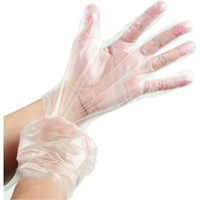 Globe Polyethylene Powder Free Gloves - Large - Clear - 500 Pack-Polyethylene Gloves, Large, Clear