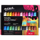 Mont Marte Ensemble Signature de peinture acrylique en couleur métallique - Paquet de 24 x 36ml (1,2oz)-1