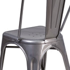 Flash Furniture - Chaise d'intérieur empilable en métal à enduit lustré-Trous de drainage dans le siège