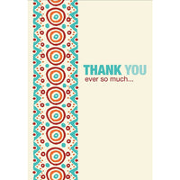 Millbrook Studios 5-3/8" x 7-3/4" Thank You Ever So Much Greeting Cards and Envelopes, 18 Pack (06799)-Printed on uncoated card stock